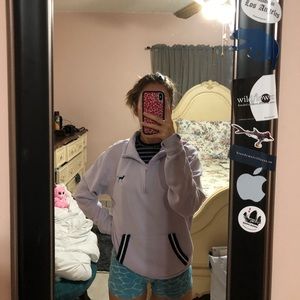vs pink half zip sweatshirt